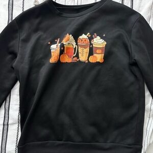 Black Graphic Sweater